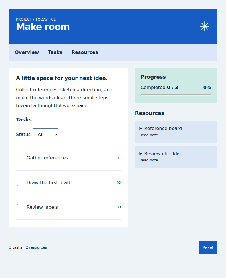 Explore the same project workspace