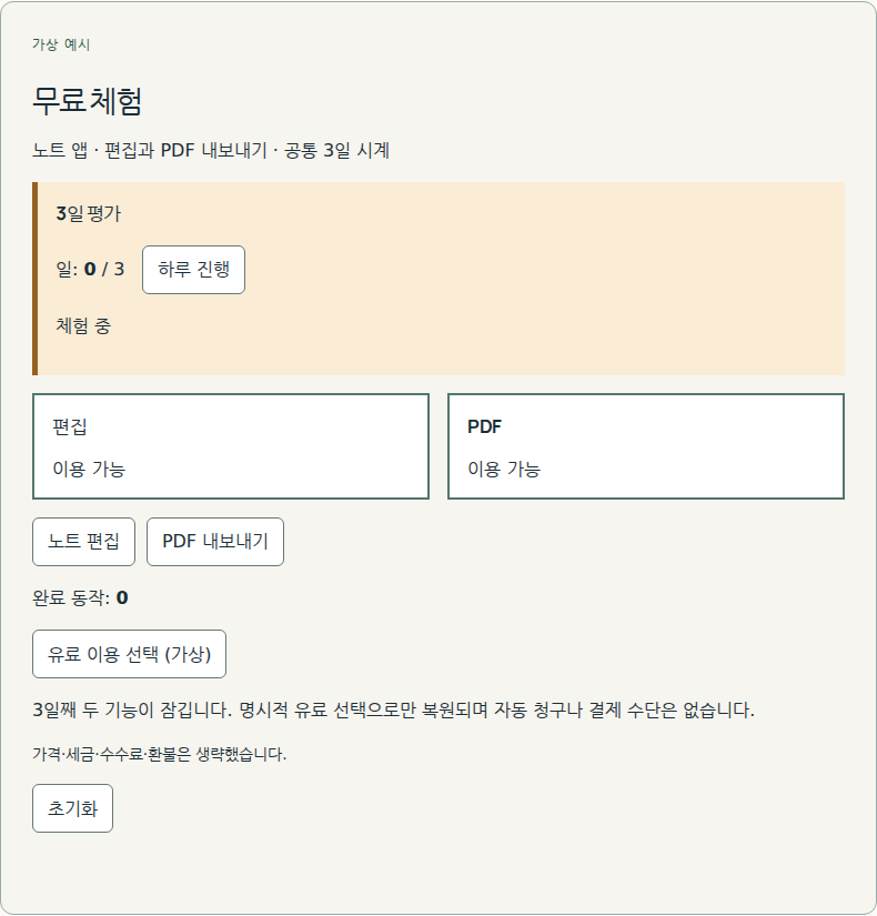 제한된 기간 동안 유료 기능을 평가합니다.