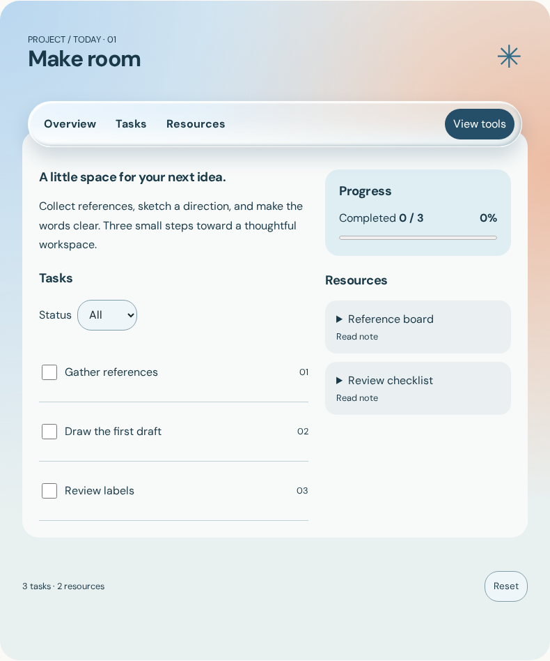 Explore the same project workspace