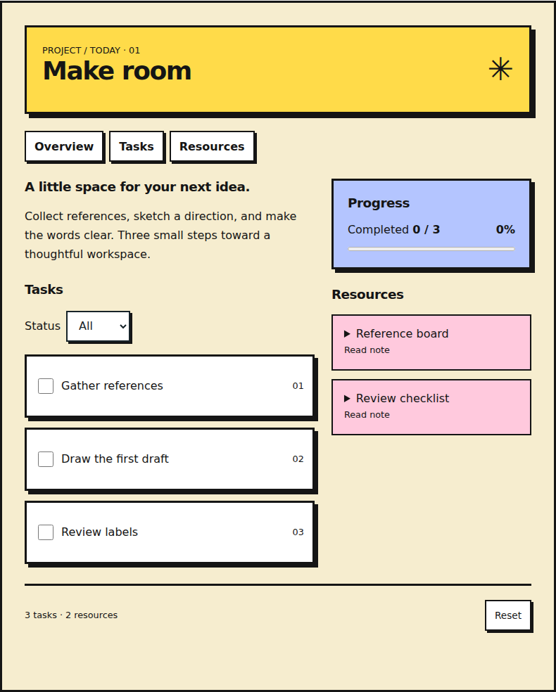 Explore the same project workspace