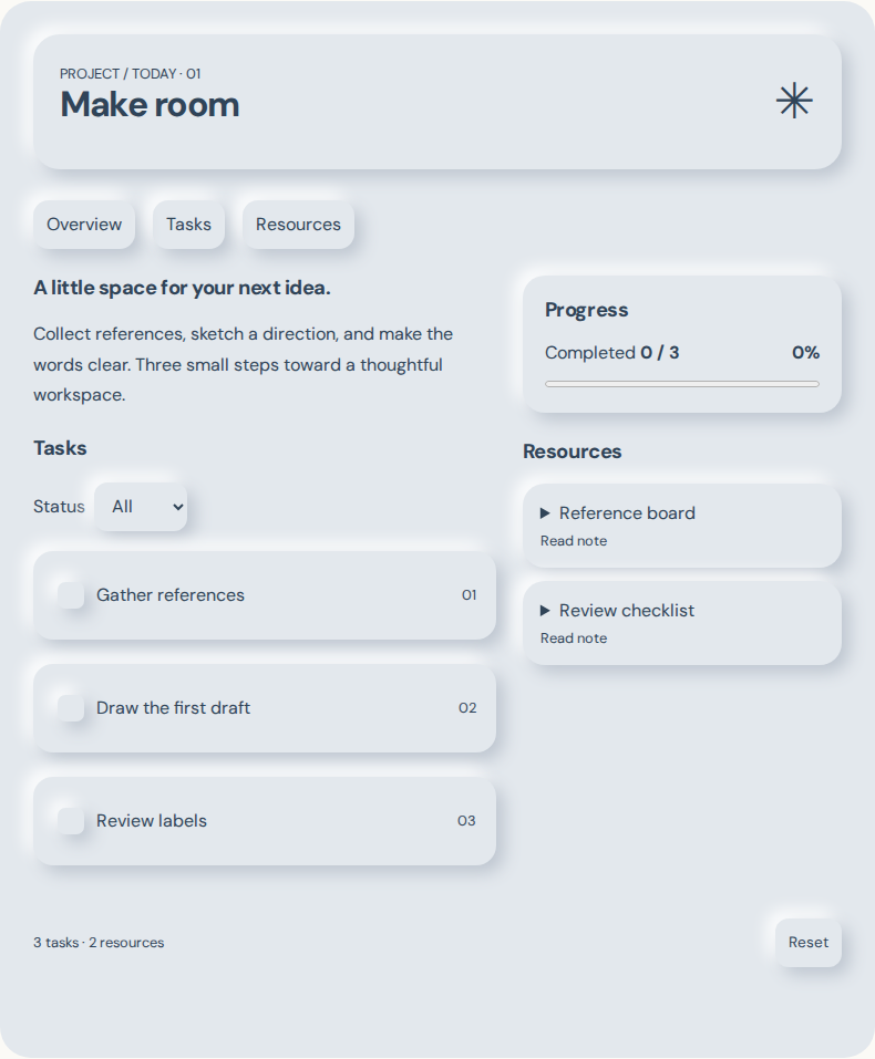Explore the same project workspace
