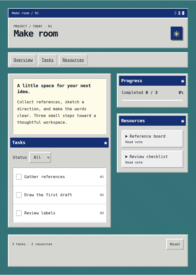 Explore the same project workspace