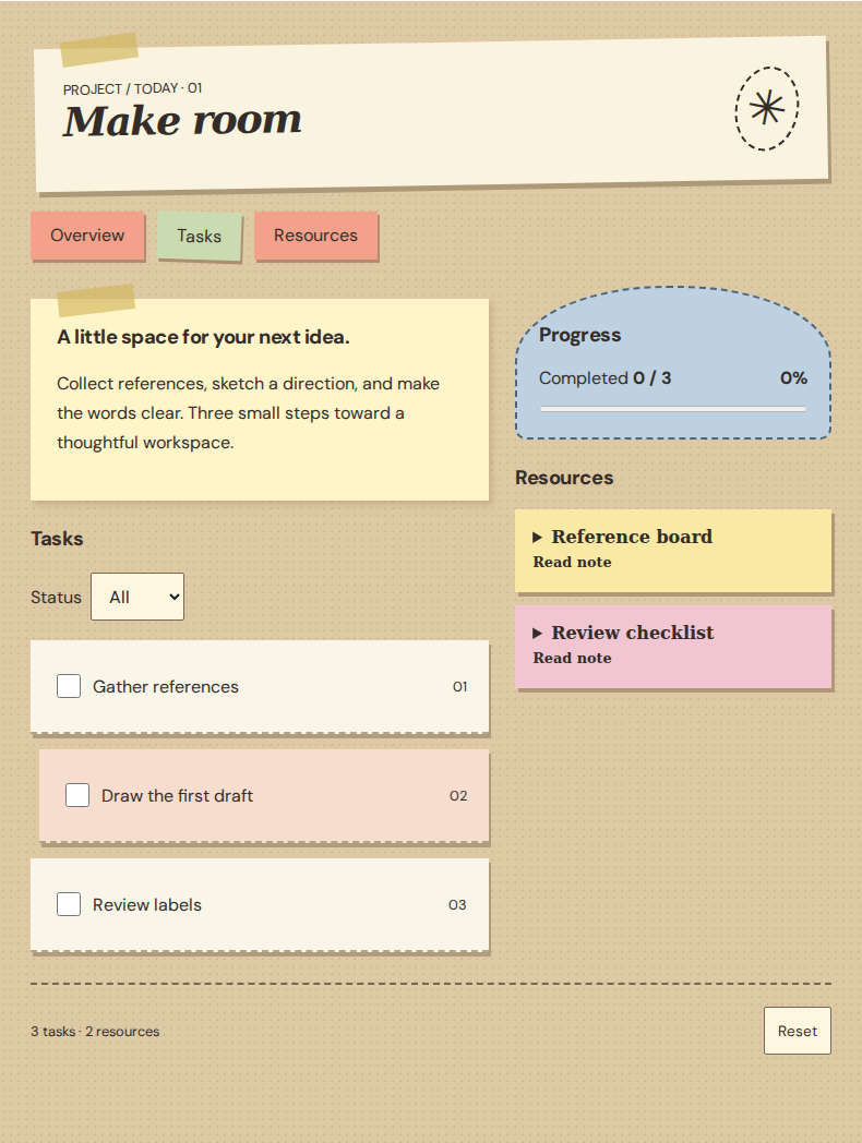Explore the same project workspace